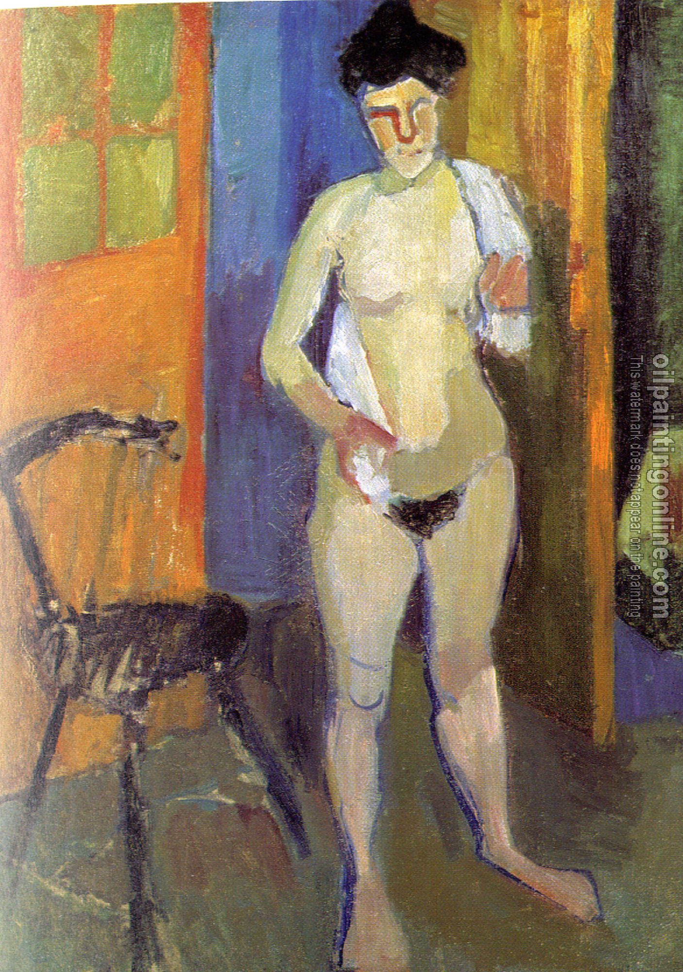 Matisse, Henri Emile Benoit - nude with a white towel